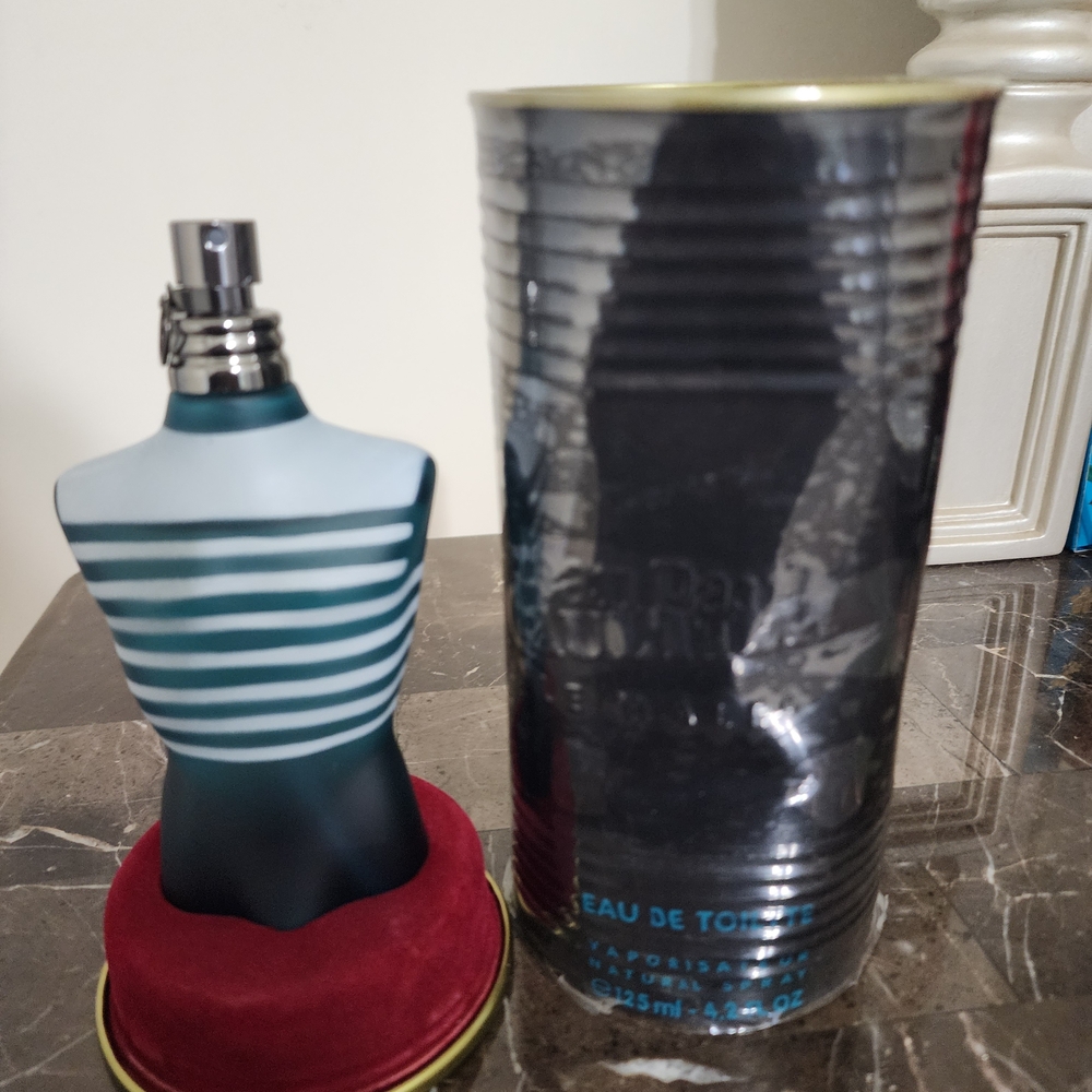 Jean Paul Gaultier Bottle in Teal, White, Dark Teal 100 ML( NEW CAN BENT )